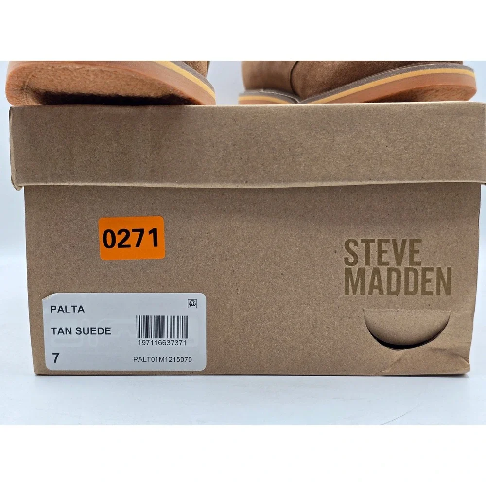 Steve Madden Palta Chukka Boots Mens 7 Tan Suede PALT01M1 -New